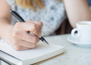 businesswoman with a note-book